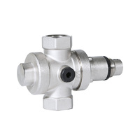 Prix de gros vanne de réduction de pression d'eau en laiton nickelé puissance hydraulique 1/2-1 taille de port garantie 1 an