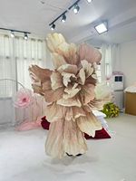 Dekorasi Acara Pernikahan, Natal & Hari Ibu: Bunga Raksasa Seni Organza Kertas Buatan Tangan, Dapat Digunakan Kembali & Didaur Ulang
