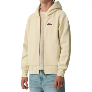 Felpa con Cappuccio Casual Personalizzata 100% Cotone Sportiva Corta con Zip Design Semplice da Uomo per Autunno Inverno - Product Image 3