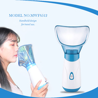 Vaporisateur facial électrique, humidificateur à vapeur portable, pulvérisateur facial à nano-brume, instrument de beauté avec masque facial noir