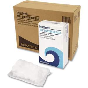 Recharges de plumeaux de nettoyage Boardwalk 96493-BWK 180 fibres douces et moelleuses, tête en plumes blanches, 40/carton pour le nettoyage domestique - Product Image 4