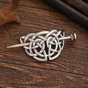 Épingle à cheveux vintage simple avec nœud celtique, accessoire pour cheveux pour femmes, style viking norvégien, bijoux de fête, épingle à cheveux avec nœud celtique pour femmes - Product Image 4