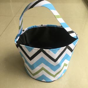 Paniers de Pâques décoratifs recyclés bleus et roses de grande capacité pour la chasse aux œufs - Product Image 2