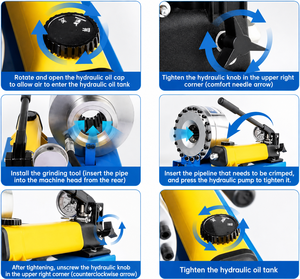 Machine à sertir les flexibles hydrauliques manuelle pour réparation <span class=keywords><strong>sur</strong></span> site – Outil de sertissage compact et portable - Product Image 5