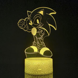 <span class=keywords><strong>Sonic</strong></span> le hérisson série <span class=keywords><strong>veilleuse</strong></span> créative 3D craquelée conception <span class=keywords><strong>veilleuse</strong></span> 7 couleurs acrylique lampe de table - Product Image 4