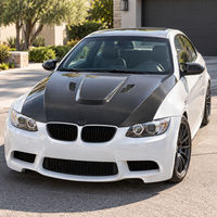 Capot moteur en fibre de carbone style M3 compatible avec BMW E92 Coupé Série 3 LCI 2009-2012, finition brillante 3K Twill, fixation par boulons