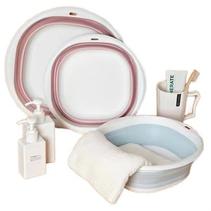 Самый продаваемый прочный многофункциональный большой квадратный складной пластиковый таз для мытья посуды, таз для воды, товары для повседневного использования - Product Image 1