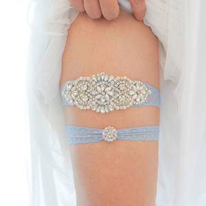 Lot de 2 jarretières élastiques personnalisées en <span class=keywords><strong>dentelle</strong></span> avec strass et perles <span class=keywords><strong>pour</strong></span> demoiselles d'honneur, cadeau de fête prénuptiale et enterrement de vie de jeune fille - Product Image 1
