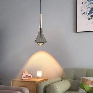Modern Minimalist Pendant <b>Light</b> Gold Black Teardrop Design For Living Room And <b>Dining</b> Room - Product Image 4