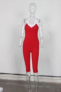 Abiti da donna personalizzati alla moda estate 2 pezzi da motociclista corti set Skinny <span class=keywords><strong>a</strong></span> <span class=keywords><strong>costine</strong></span> Casual completo due pezzi per abbigliamento donna - Product Image 2