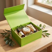 Boîte cadeau rigide en carton biodégradable blanc de luxe avec logo personnalisé, fermeture magnétique, matériaux recyclés, mousse EVA, soin de la peau, sérum