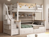 Série Colorée - Lit superposé pratique de style moderne avec échelle suspendue (sans tiroirs ni bibliothèque)