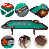 Table de Roulette en Bois de Luxe Professionnelle pour Casino avec Logo Personnalisé, 240x120cm, 9-10 Joueurs, Pieds en Bois Massif, Sans Roulette