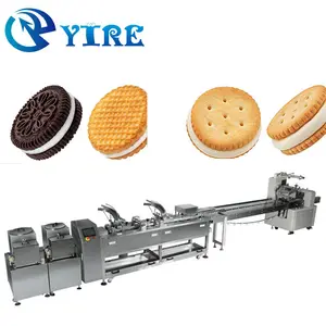 Automatic cream biscuit making machine and biscuit/cookies/cracker packaging machine production line