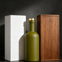 Bouteilles pulvérisatrices en verre avec bouchon doré et logo personnalisable pour la vodka, le whisky, l'huile d'olive (200 ml-1000 ml), bouchon en liège