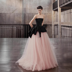 Pink Dress with Black Belt - 2025 New Style Elegant Design