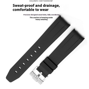 Per <span class=keywords><strong>Rolex</strong></span> Submariner 20mm arco cinturino in Silicone <span class=keywords><strong>accessori</strong></span> per orologio impermeabile per Submariner Explorer - Product Image 3
