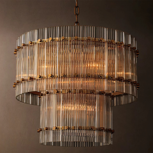 Lustre de luxe RHOEM San Marco en verre, à <span class=keywords><strong>deux</strong></span> niveaux, rond, pour escalier, salon, éclairage et décoration intérieure - Product Image 3