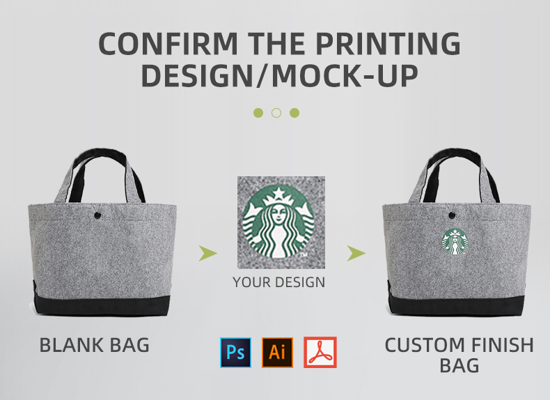 Modern Novel Design Felt Shopping Bag Felt Gift Bag Felt Bag Shopping