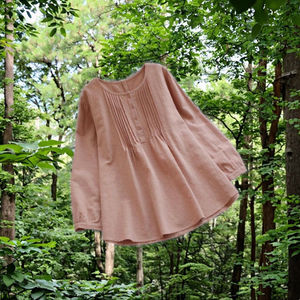 Camisa Casual de Algodón de Manga Larga para Mujer, Talla Grande, Estilo Vintage, con Botones, Plisada, Ecológica, para Otoño, Primavera y Verano - Product Image 2