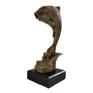 Weivista Bronce Resina Salto Pez Trofeo <span class=keywords><strong>Pesca</strong></span> Premio Escultura Deporte <span class=keywords><strong>Trofeos</strong></span> Fabricante - Product Image 4