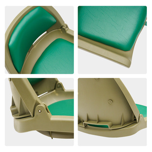 Kursi lipat Pilot, bahan PVC yang bisa disesuaikan untuk memancing laut biru cokelat <span class=keywords><strong>2</strong></span> tempat duduk - Product Image 3