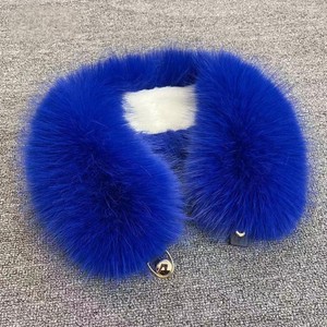 Women Fluffy Faux Fox Fur Scarf Warm Snap <b>Neck</b> <b>Warmer</b> Comfortable Artificial Rabbit Fur Lining Scarf for Party Night Out - Product Image 3