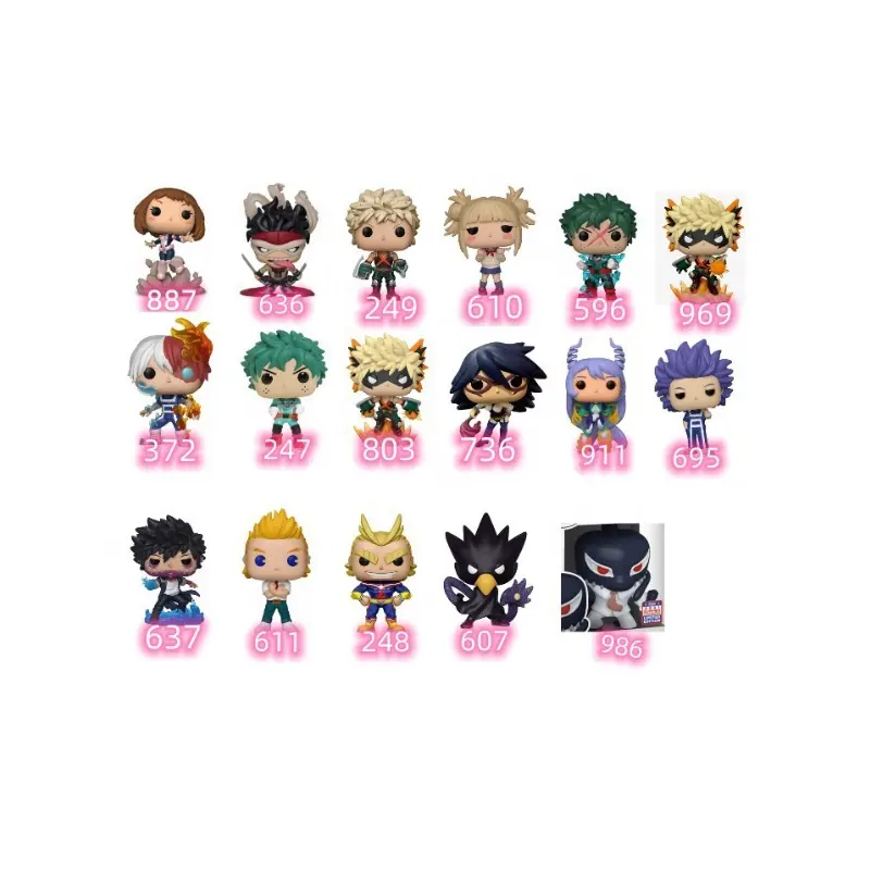 Pop Anime My Hero Academia Character 247 DEKU 248 ALL MIGHT 637 dabi 803 Cute Vinyl Figure Collection Model Toys mix