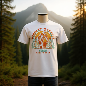 Camiseta Boron California Respect The Locals Bigfoot Sasquatch - Product Image 3