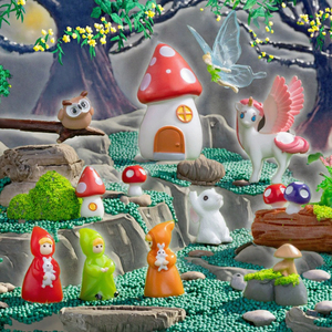 Figurines miniatures 3D peintes à la main, décorations artistiques de lutins, ornements <span class=keywords><strong>en</strong></span> résine, petits elfes, hiboux, licornes, bricolage, jardin féerique, <span class=keywords><strong>pot</strong></span> de fleurs - Product Image 3