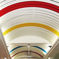 Revêtement de plafond en aluminium anodisé, design moderne, ignifuge, pour projets de centres commerciaux, hôtels, appartements - Plus de 20 couleurs disponibles