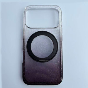 Étui de téléphone magnétique antichoc de style Instagram en TPU + PC de couleur fluorescente avec support d'anneau magnétique pour la série 17 Pro - Product Image 1
