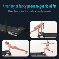 Nouveau design Tapis de course 3 en 1 pour la maison avec plaque de vibration Exercice Vibration Cardio Body Fitness Tapis de marche avec poignées pliables