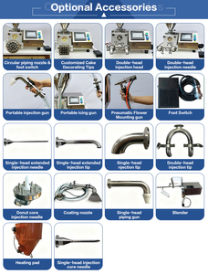 Nouvelle machine commerciale automatique haute productivité légère pour l'injection de confiture, de gelée, de crème et de garniture pour gâteaux, biscuits et beignets - Product Image 6