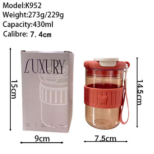 Coffee Cup 430ml Leak Proof Portable Travel Outdoor Office Use With Straw - Product Image 4