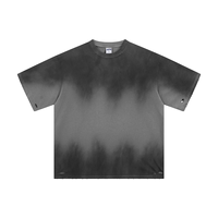 Fabricante de camisetas lavadas MOQ bajo Estilo extragrande Estilo desgastado Camisetas personalizadas para hombres
