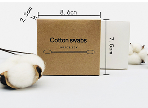 Prezzo a buon mercato eco-friendly bastoncini di cotone di bambù bastone di legno 100pcs dell'orecchio della sfera di pulizia - Product Image 6