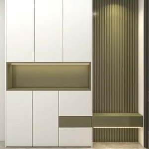 Simple Storage Entrance Cabinet Solid Wood Integrated Wall Storage for Living Room or Hotel-factory Direct Modern <strong>Bedroom</strong> - Product Image 2