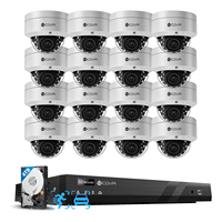 4COVR 16-Kanal 4K PoE NVR Kit 4TB HDD 16 Stück 8MP Außen- und Innen-Nachtsicht-Kameras mit KI für Heim- und Geschäftsüberwachung CCTV-Kamerasystem