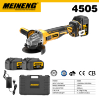 Meuleuse d'angle sans fil 21V Li-ion sans balais 4505, 115 mm, 3 vitesses 5500-8000 tr/min, 1050W équivalent, outil électrique portable de 4,5 pouces