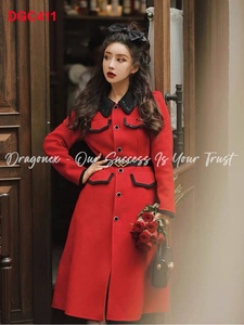 Vestido de noche rojo largo de alta calidad hecho de vestido de noche prensado y bolsillos de lujo de Vietnam - Product Image 3