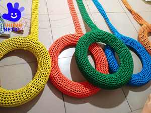 ThumbNet TN028 Rete in Corda Colorata Fatta a Mano con Ottima Capacità di Carico, Durevole, per Altalene da Interno e Attrezzature per Parchi Divertimento - Product Image 3