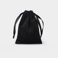 Kantong Serut Beludru Logo Kustom, Tas Beludru Sutra Lembut untuk Penyimpanan Perhiasan, Ponsel, Kosmetik, Kantong Serut