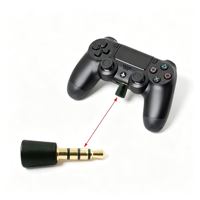 Connecteur TRRS 3,5 mm à 4 pôles à branchement direct, mini microphone avec conducteur en cuivre pour console de jeu PS4, fonction Plug-and-Play pour la voix en jeu