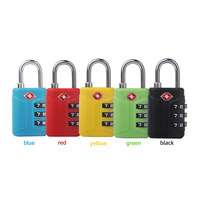 TSA333 Serrure à code à 3 chiffres en plastique ABS pour bagages, sac à dos, tiroir, voyage à l'étranger