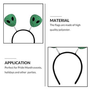 Diadema alienígena Antena Marciana Diadema con purpurina para suministros de fiesta Cosplay de Halloween Tema espacial Fiesta de disfraces alienígenas - Product Image 5