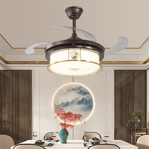 Chinese Style Invisible <b>Fan</b> Light Led Full Spectrum Flush Mount For Living Room Bedroom 220V 10-Year Warranty - Product Image 3