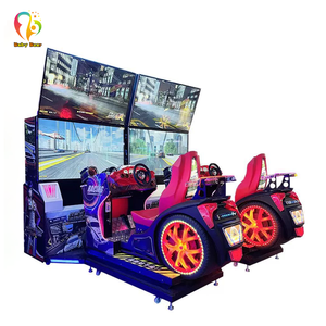 لعبة سباق للأركيد تعمل بقطع النقود المعدنية على شكل دب صغير ، آلة لعبة سباق السيارات بشاشة مزدوجة ، مقعد الحركة ، آلة لعبة سباق للبيع بالجملة - Product Image 2