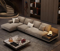 Canapé sectionnel en tissu de luxe léger italien, personnalisé, moderne, pour villa, salon, entrepôt, mobilier de maison de designer, rembourré