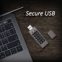 Unidad flash USB segura Hardware Contraseña Memory Stick Cifrado Pen Drive USB Stick 3,0 32GB 64GB 128GB 256GB USB cifrado